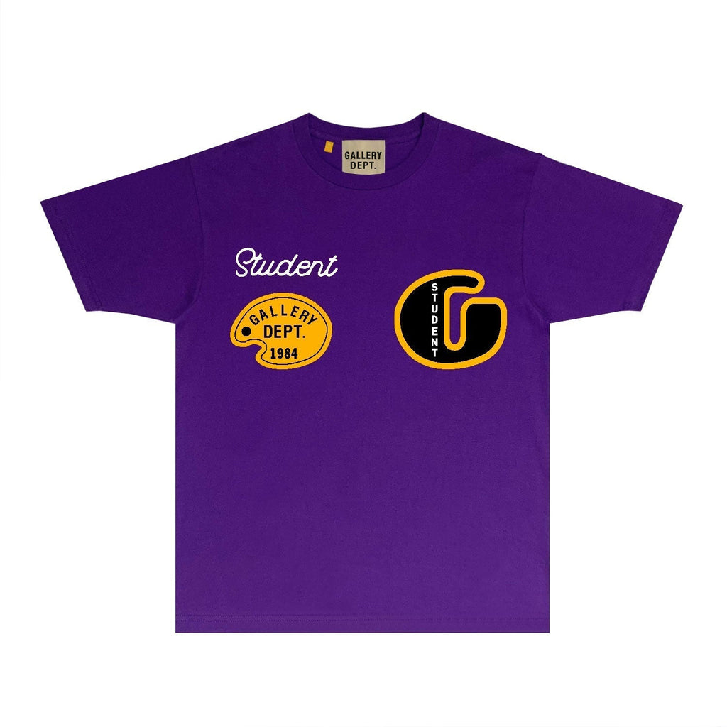 Gallery Dept T Shirt Retro Printed Loose Short-Sleeved Shirt