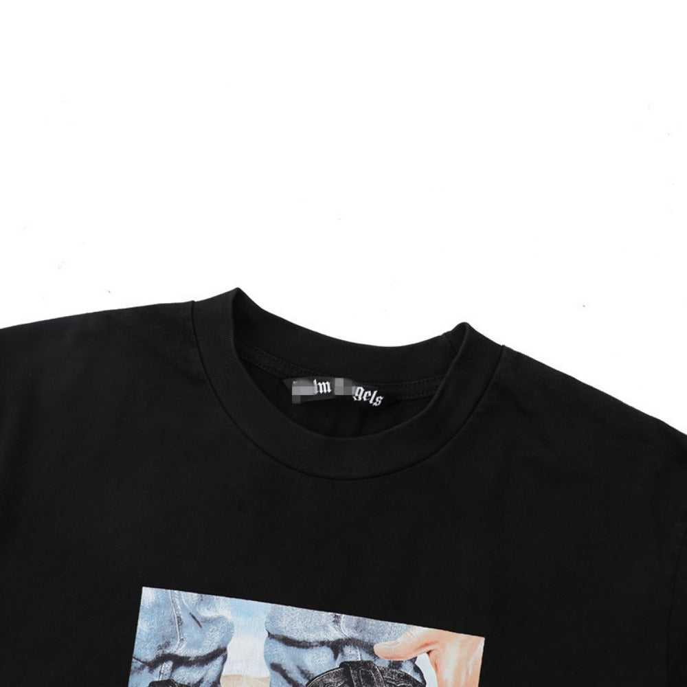Palm Angels T-shirt Dice and Snake Print Short Sleeve T-shirt