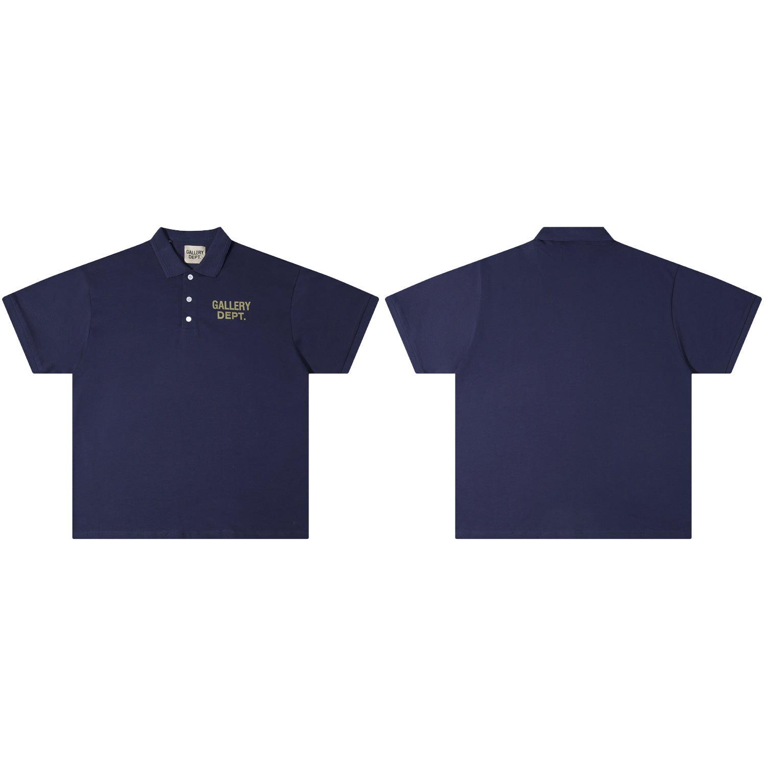 Gallery Dept T-Shirt Alphabet Slogan Lapel Short Sleeve Polo Shirt