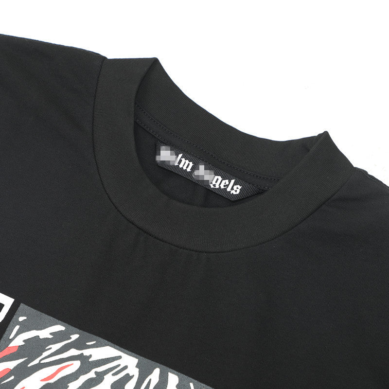 Palm Angels T-shirt Angel Alphabet Slogan Short Palm Sleeve T-shirt